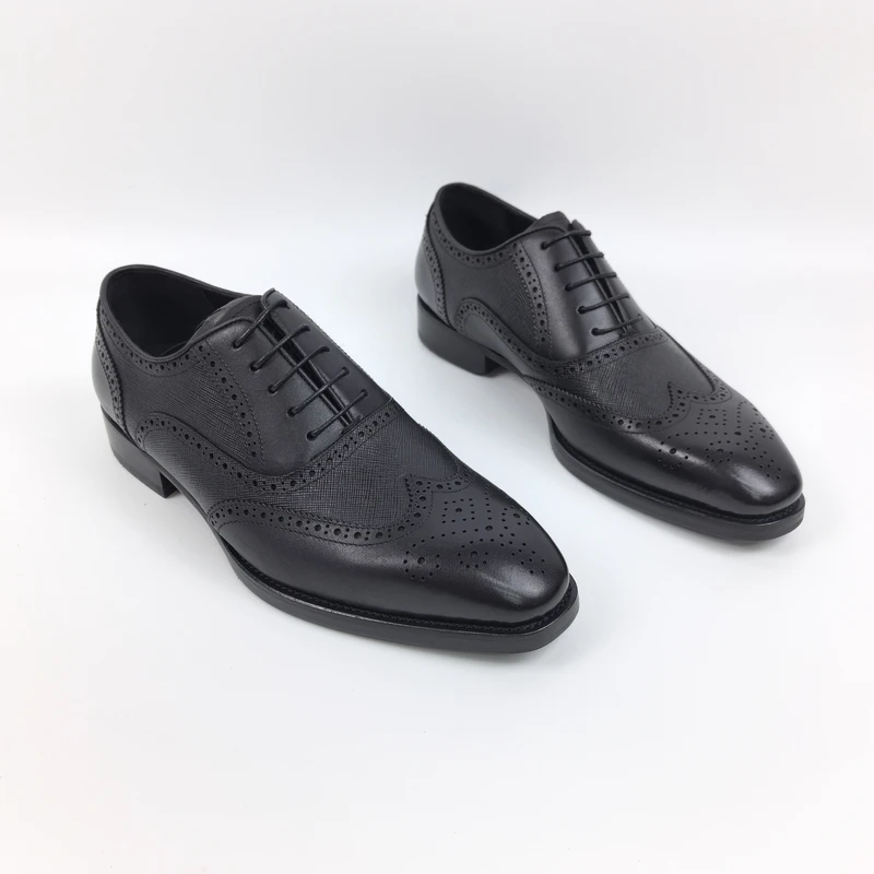 牛皮固特异全皮底防滑贴底布洛克商务皮鞋（G9050331）