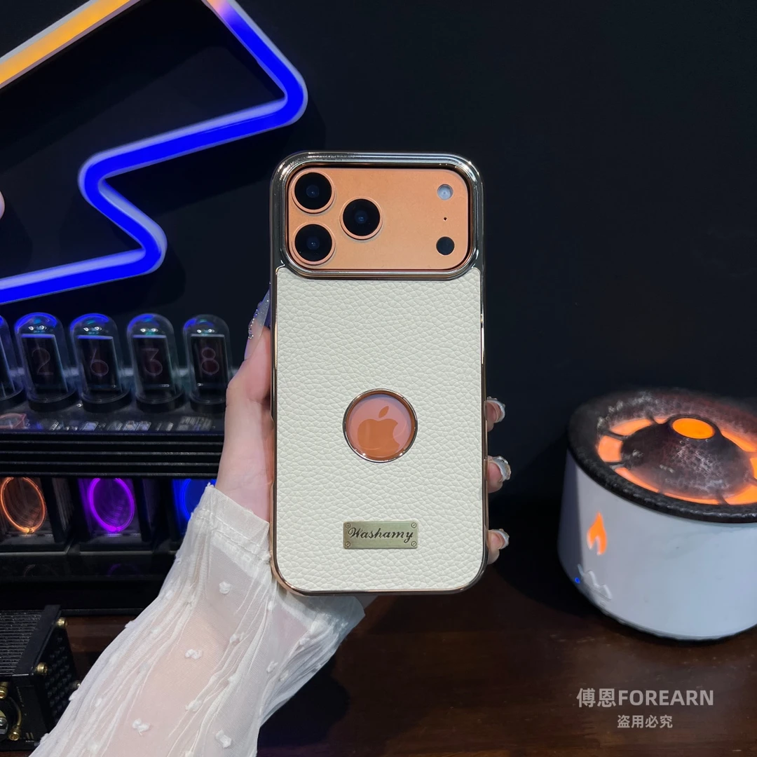 适用于iPhone苹果17promax手机壳17pro真皮17保护套Air全包防摔