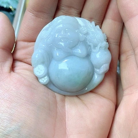 翡翠颈饰未镶嵌天然缅甸翡翠a货