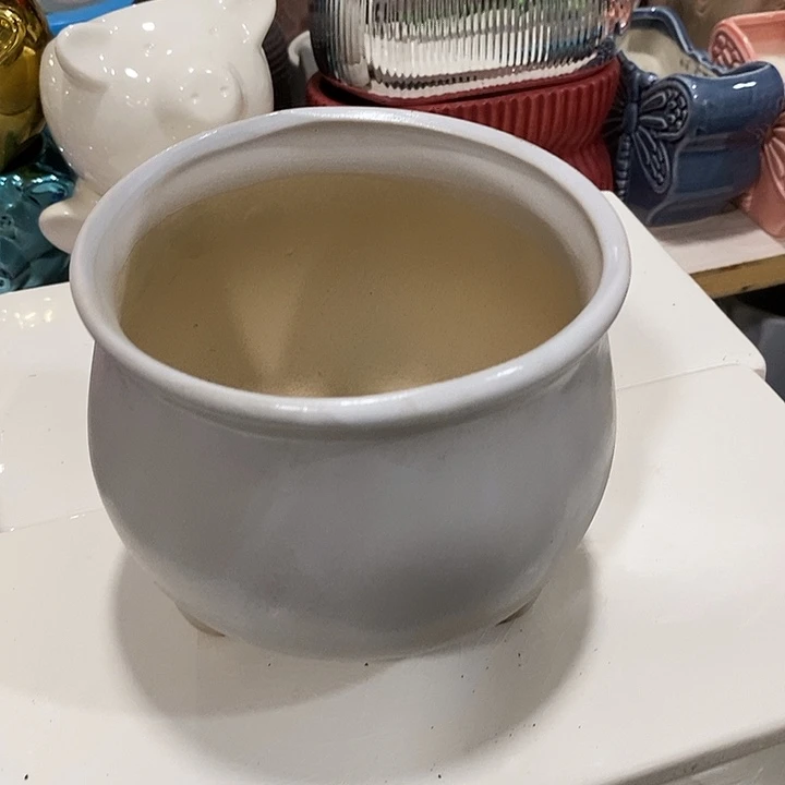 摆件陶盆有孔 微瑕介意勿拍