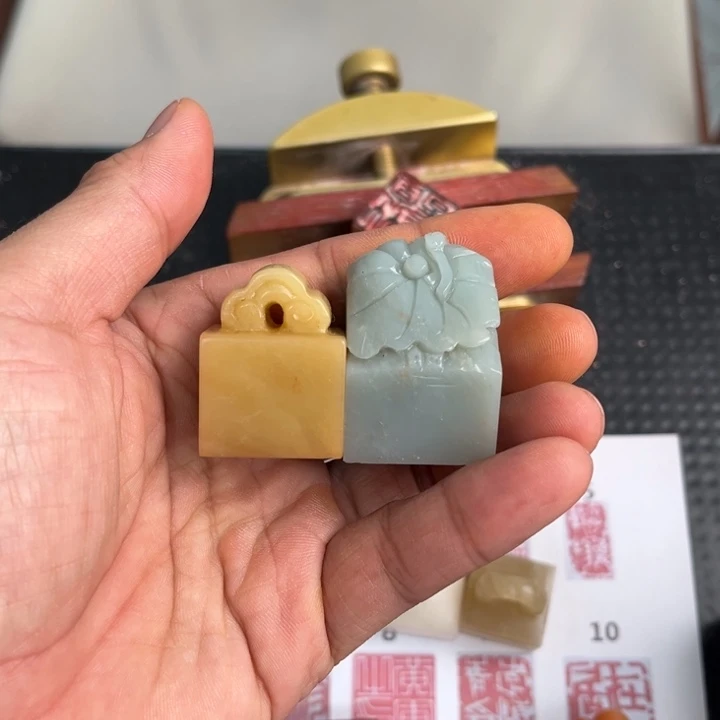 禅***心巴林石印石现场纯手工定制制作精美