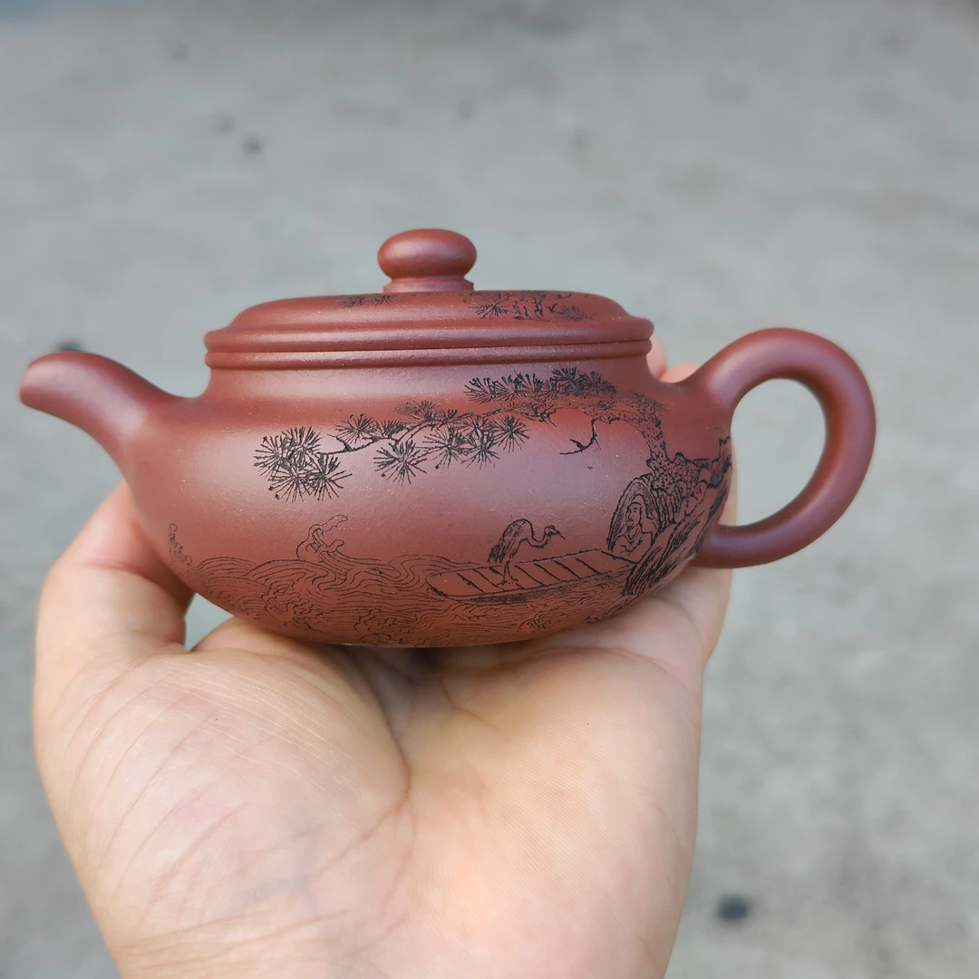 景舟扁腹 容量170 原矿底槽清 精工全手工制作