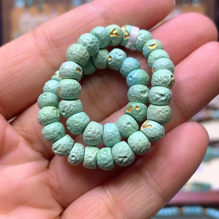 绿松石未镶嵌大肠6mm