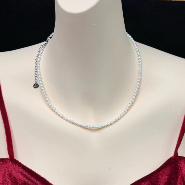 【六六中古】孤品简约淡水珍珠项链ew3258链长41-47珠子3.5-4