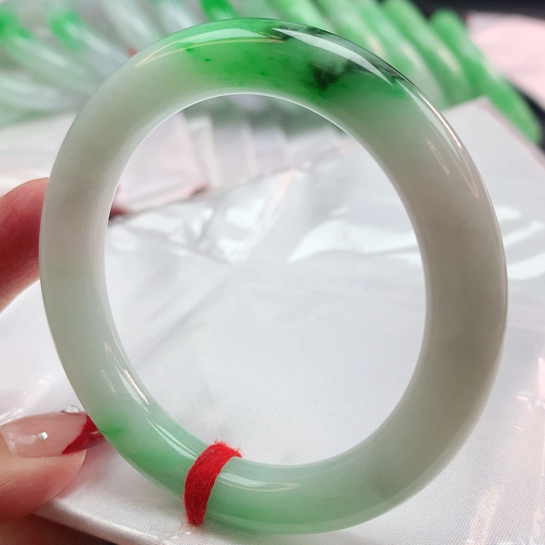 翡翠手镯未镶嵌1796圆条53.8