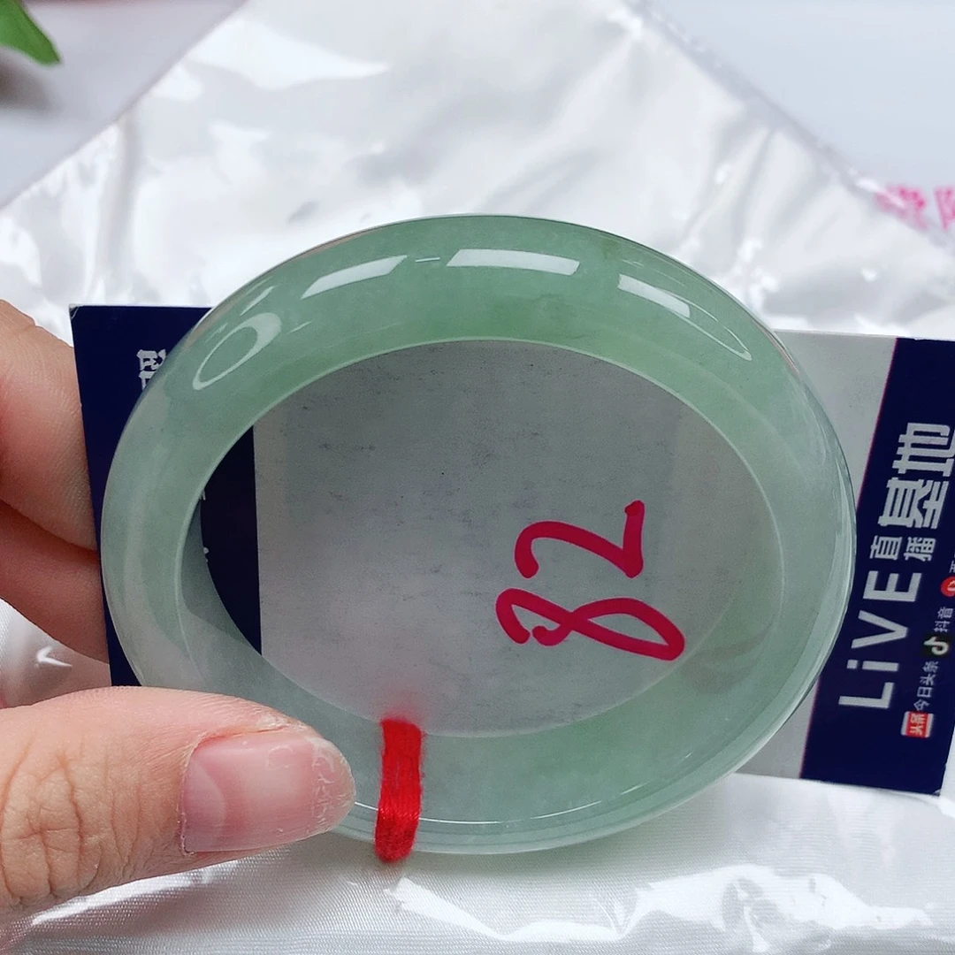 翡翠手镯未镶嵌54圈缅甸天然翡翠A货