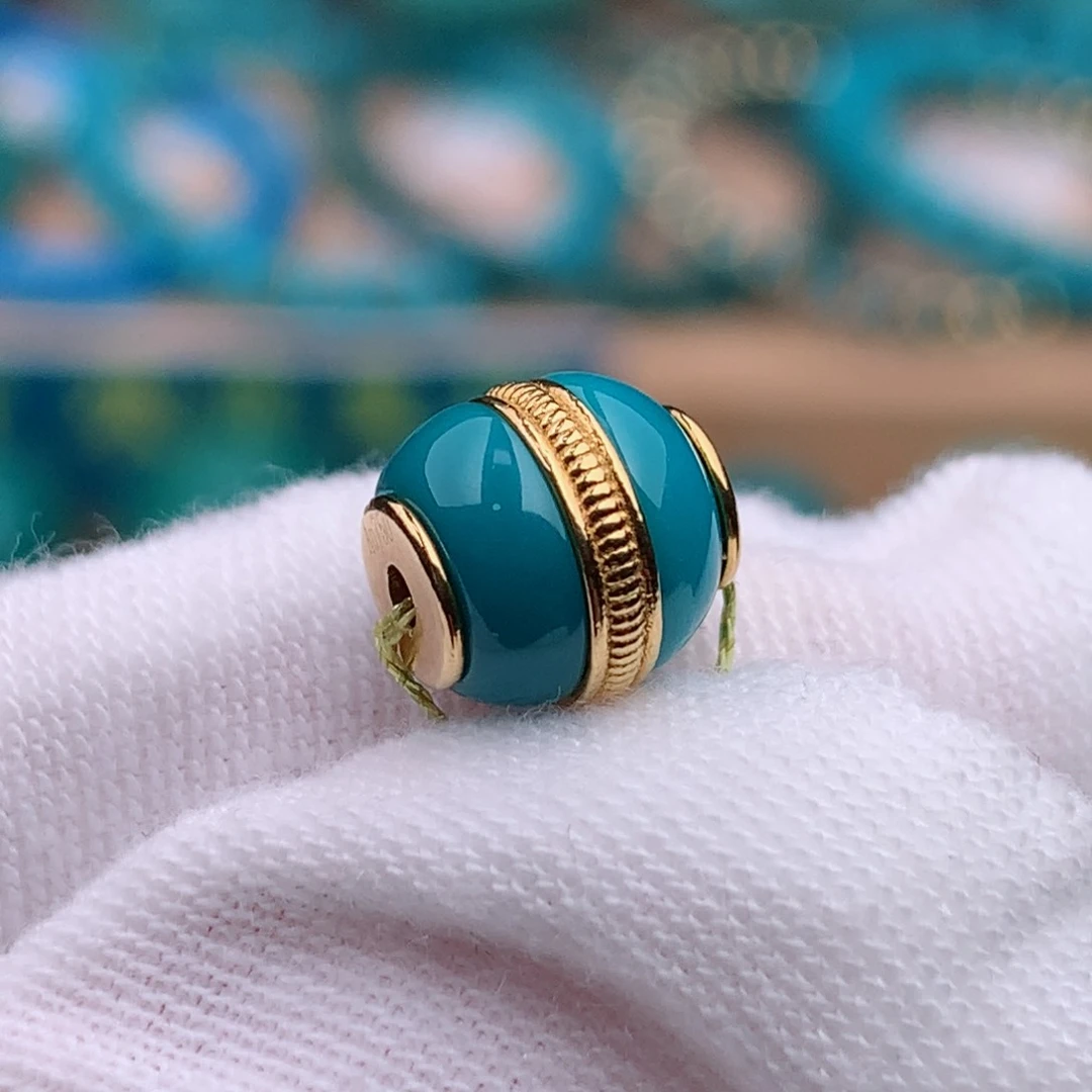 18K金镶嵌绿松石珠宝奇石@***旺