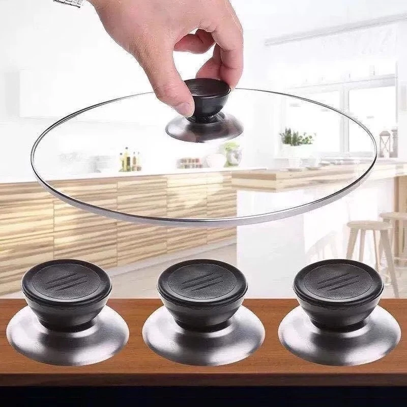 大小通用锅盖把手可立防烫不锈钢水壶帽玻璃盖提手配件锅盖头专用