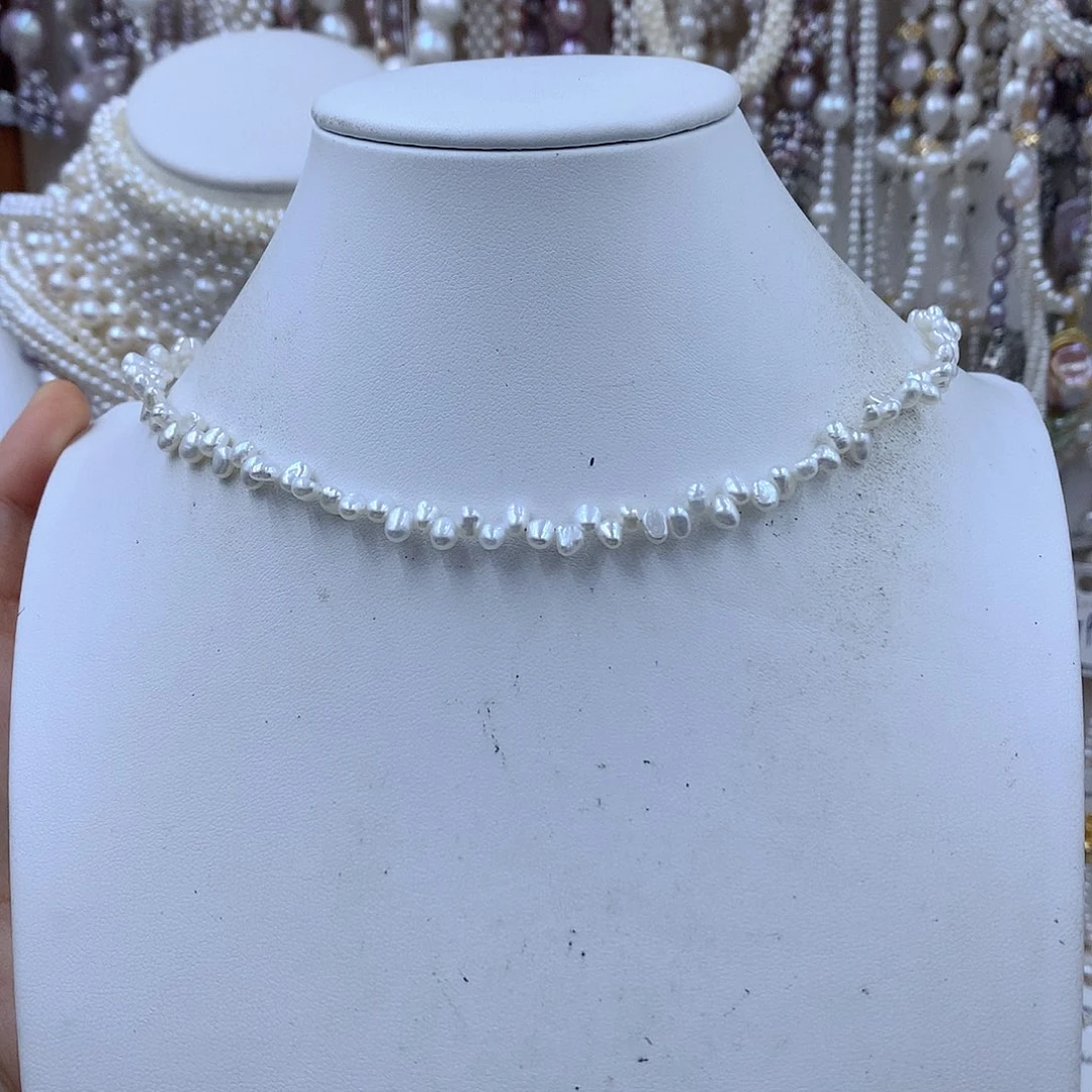 淡水珍珠项链耳饰银S925镶嵌