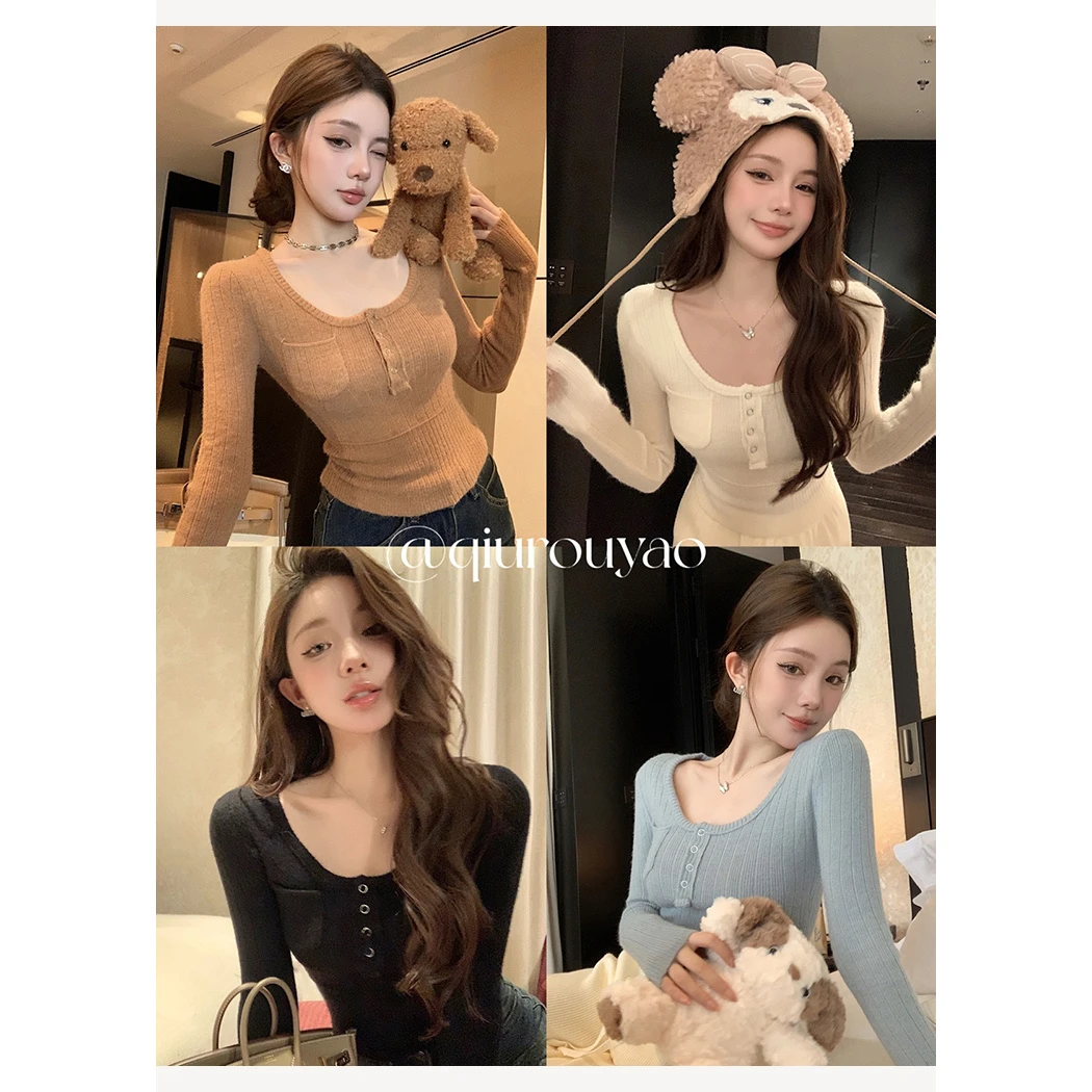 【QIUROUYAO】秋冬色彩灵感来袭*基础款圆领毛织衫