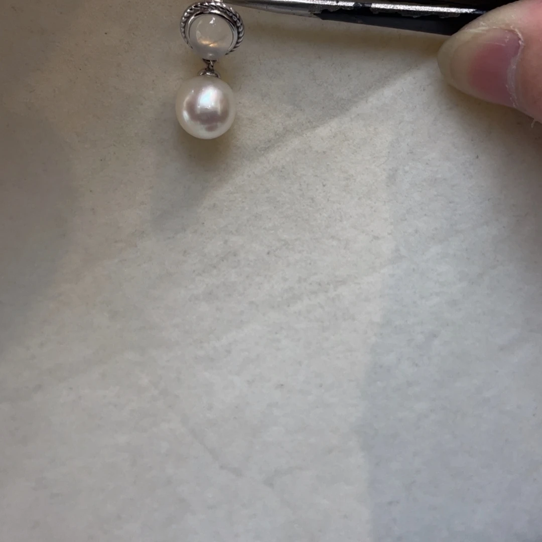 银S925镶嵌吊坠(不含链)海水珍珠