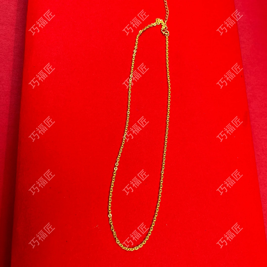 链子足银 太阳花项链 时尚女士经典素链素款