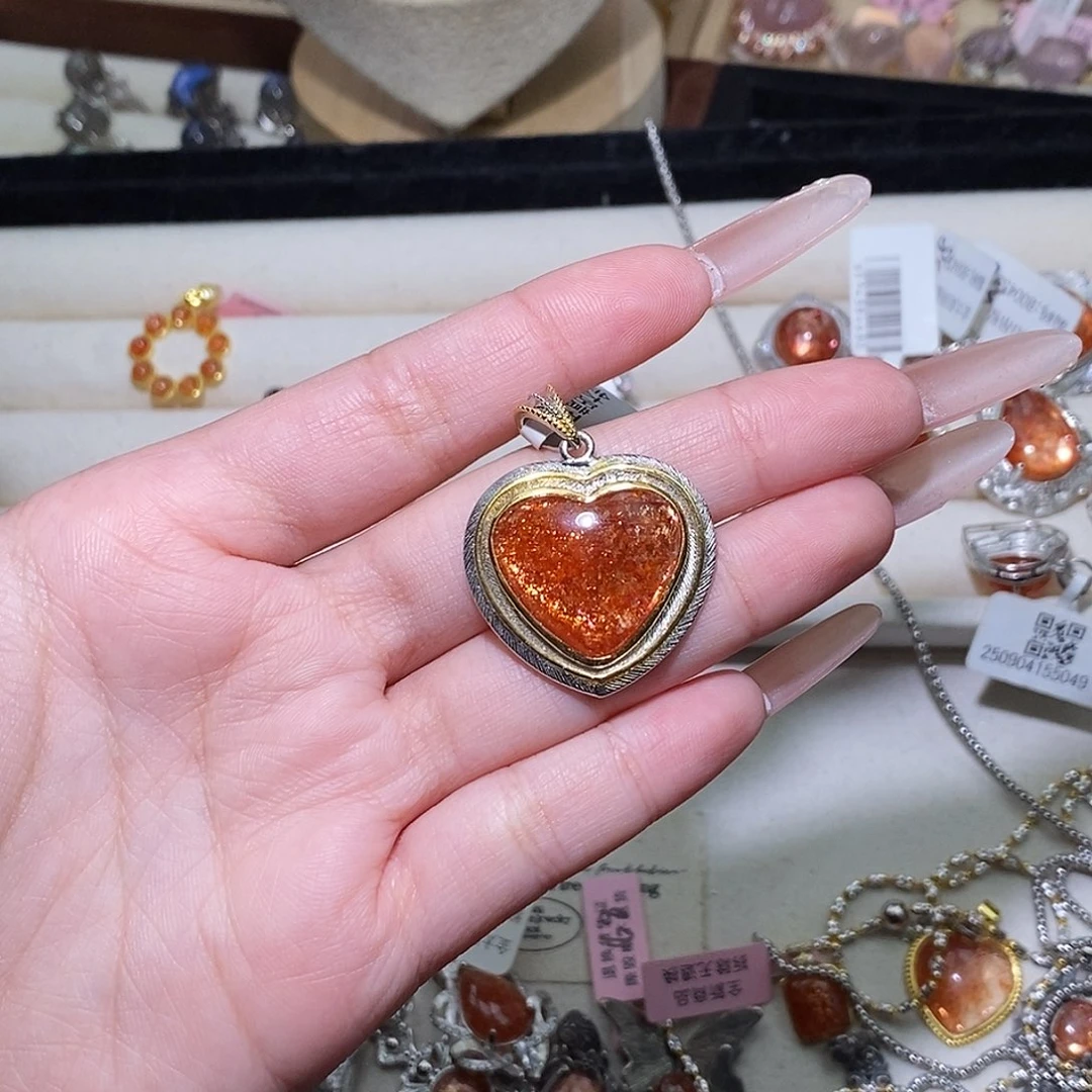 金***瑶戒指银S925镶嵌烟晶