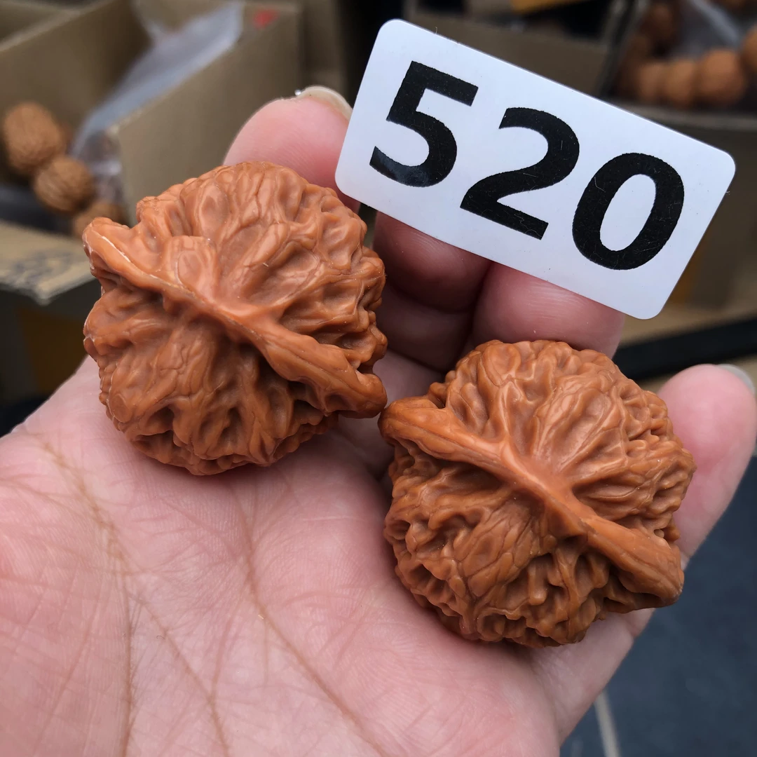 40尺宫灯玉玺狮子头麻文玩核桃男士女生小尺手捻机刷招财天然手盘