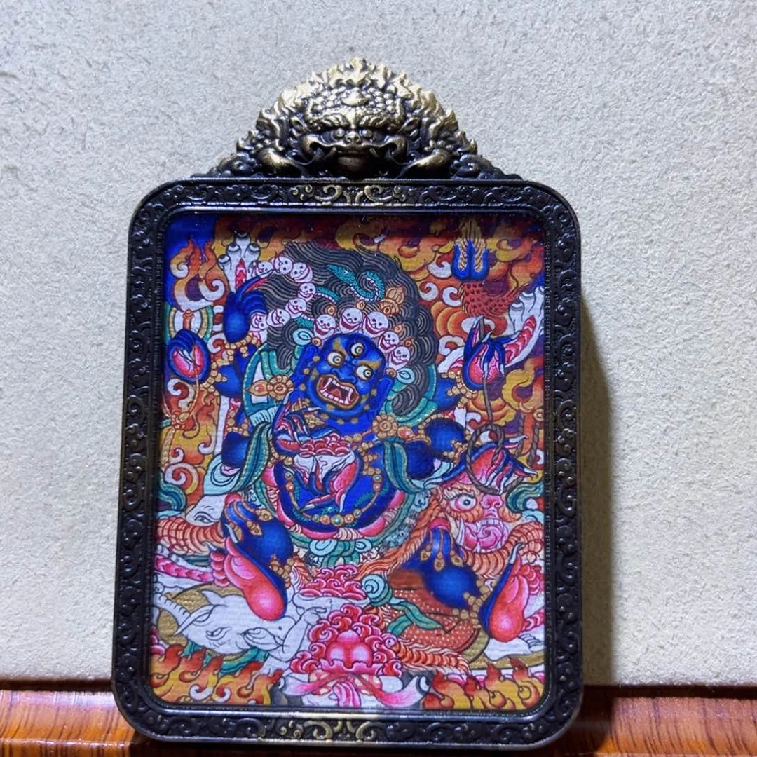 吊坠热贡手绘大黑天