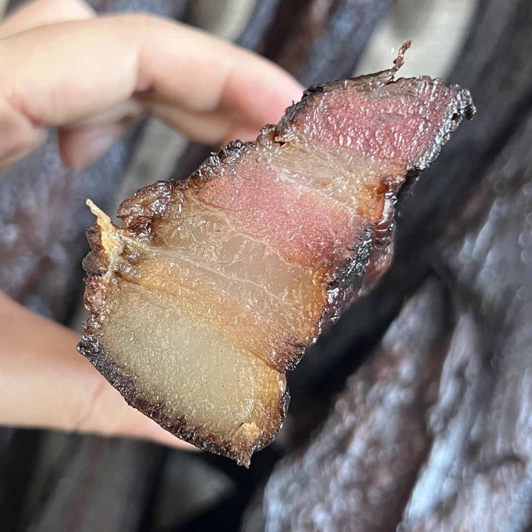 湖南醴陵特产农家柴火烟熏五花肉（现场称重）