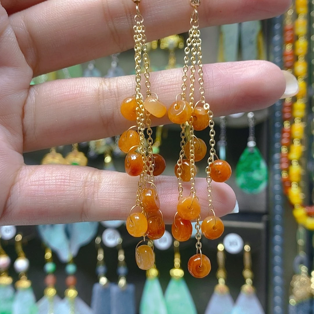 未镶嵌翡翠耳饰翡翠