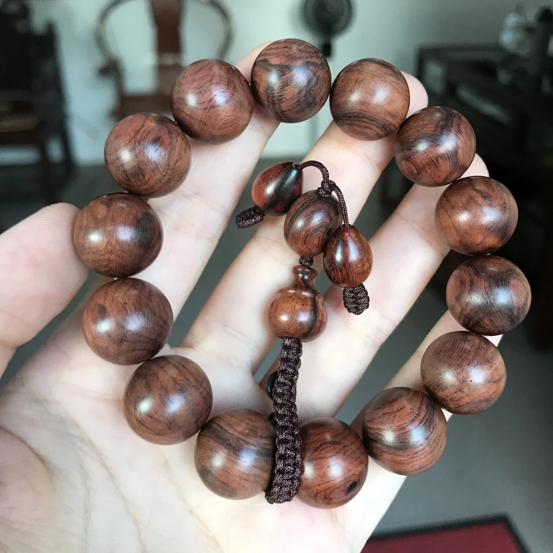 【浮生甄选】海南黄花梨油梨老料1.6手串FS236