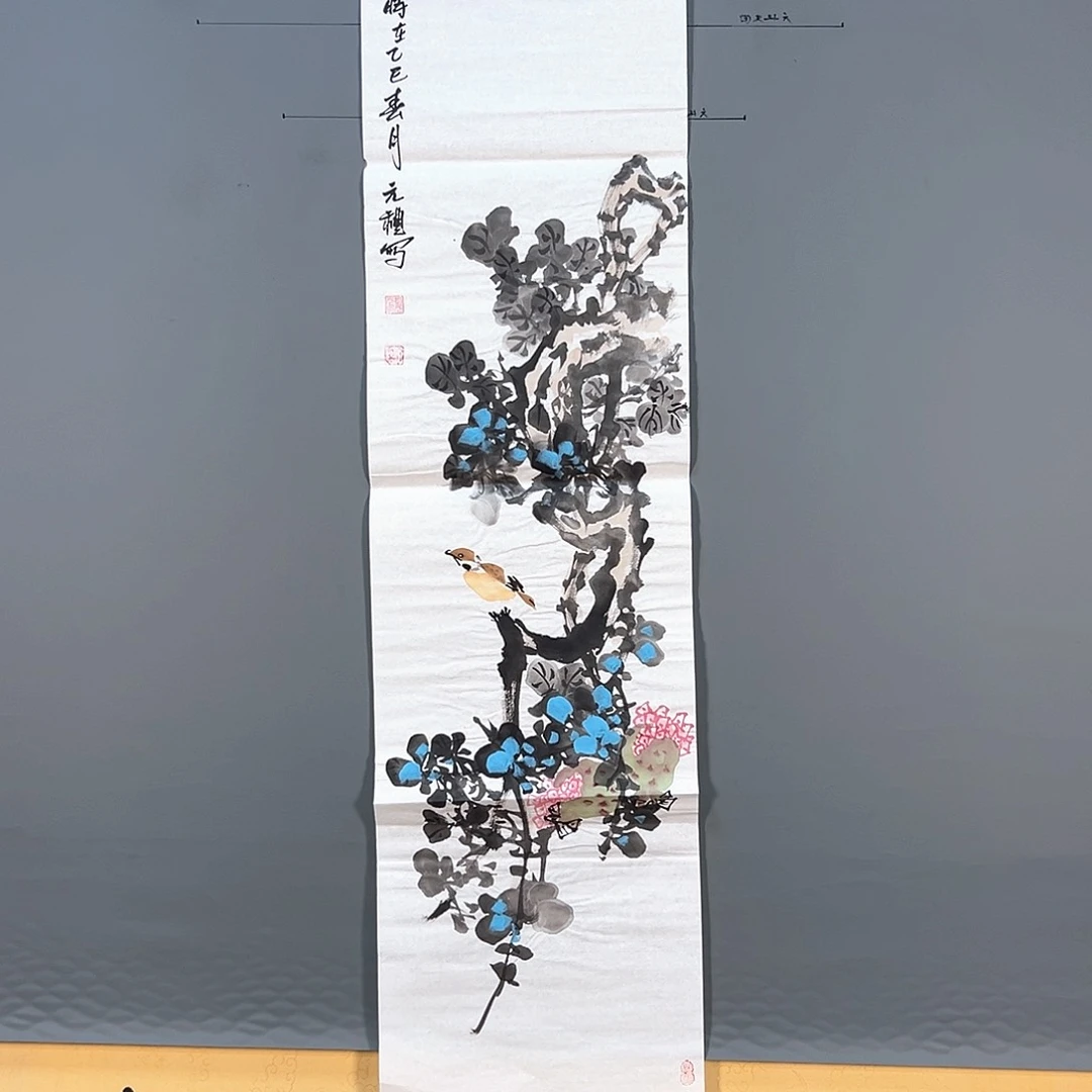 国画790 花鸟和蝴蝶都在等我回来