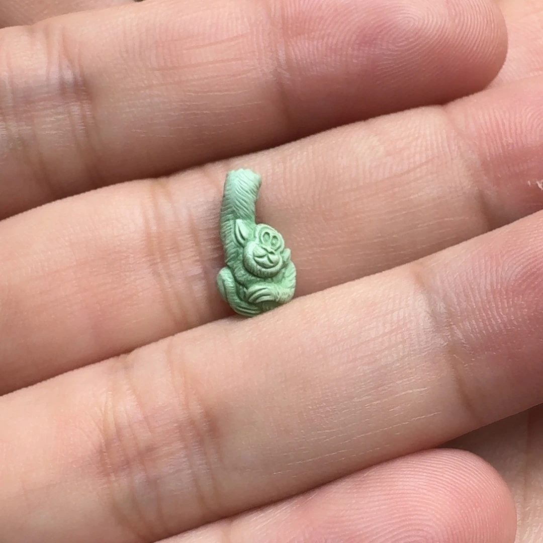 绿松石未镶嵌长臂猿