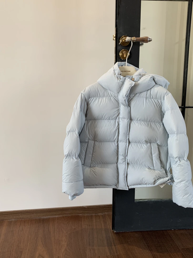 【朴大艺】奶油面包 95白鸭绒立领羽绒服云朵连帽冬装外套