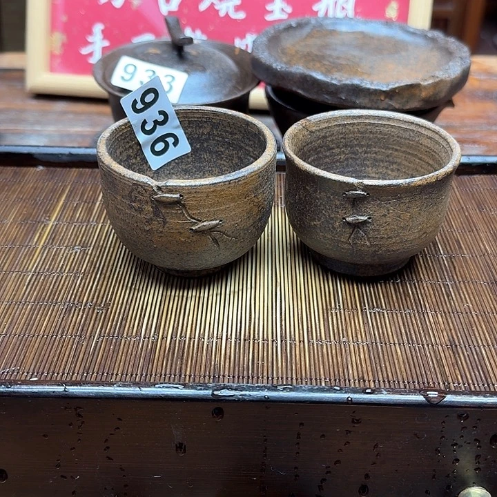 纯手工制作粗陶茶具