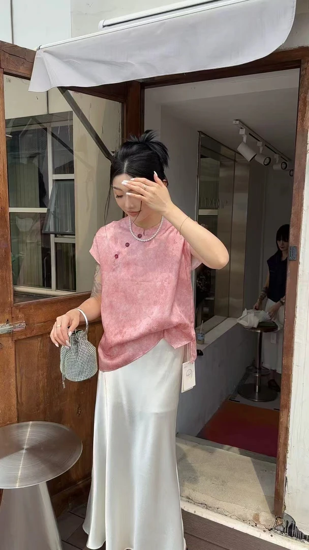 【丽鑫】171夏季高级感国风小衫