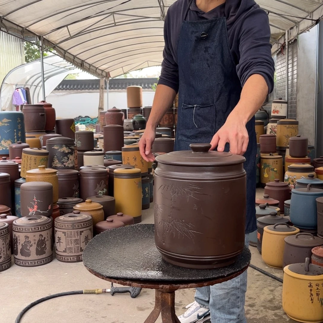 茶叶罐紫砂10饼茶叶罐