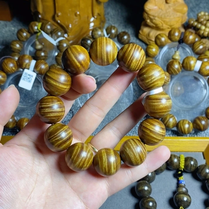 潜***客楠木（金丝楠）手串/手链满凤尾纹2.0