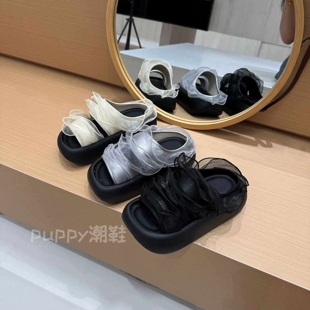 【LL】夏季新款厚底满钻外穿凉拖鞋女露趾时尚水钻防滑一字拖