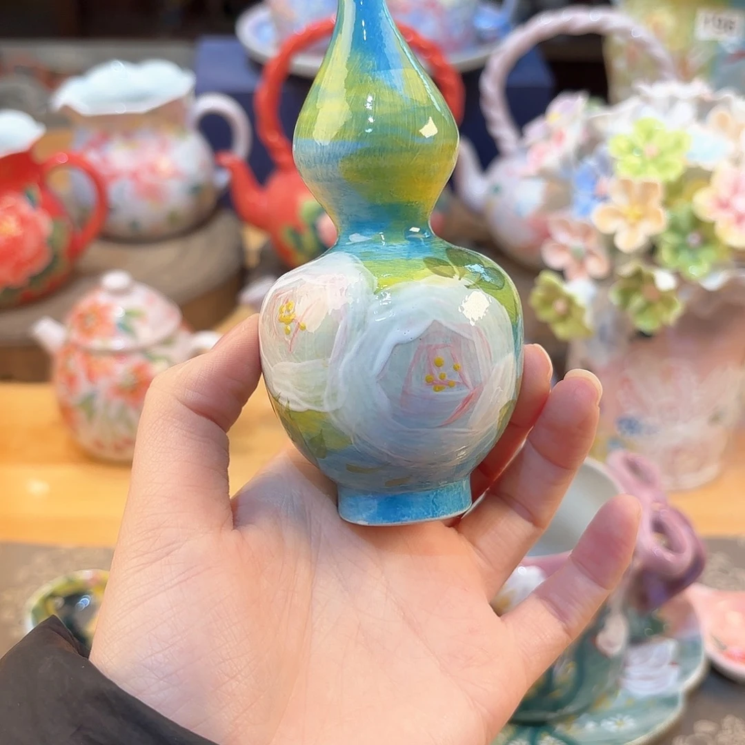 景德镇手绘高温釉下彩陶瓷茶具