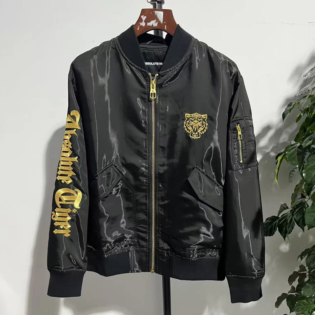 R-12【虎头】男士潮流后背重工大虎头刺绣运动夹克 JK250