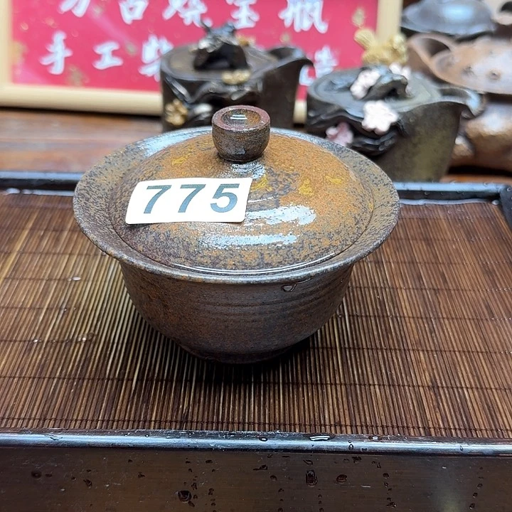 纯手工制作粗陶茶具白*里