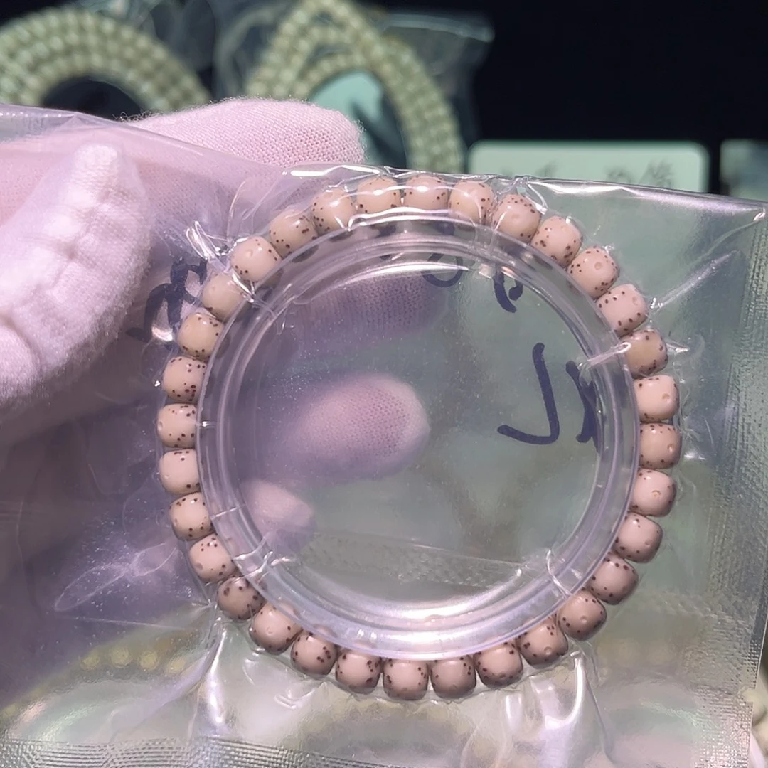 星月菩提手串石玉料卡7月留白