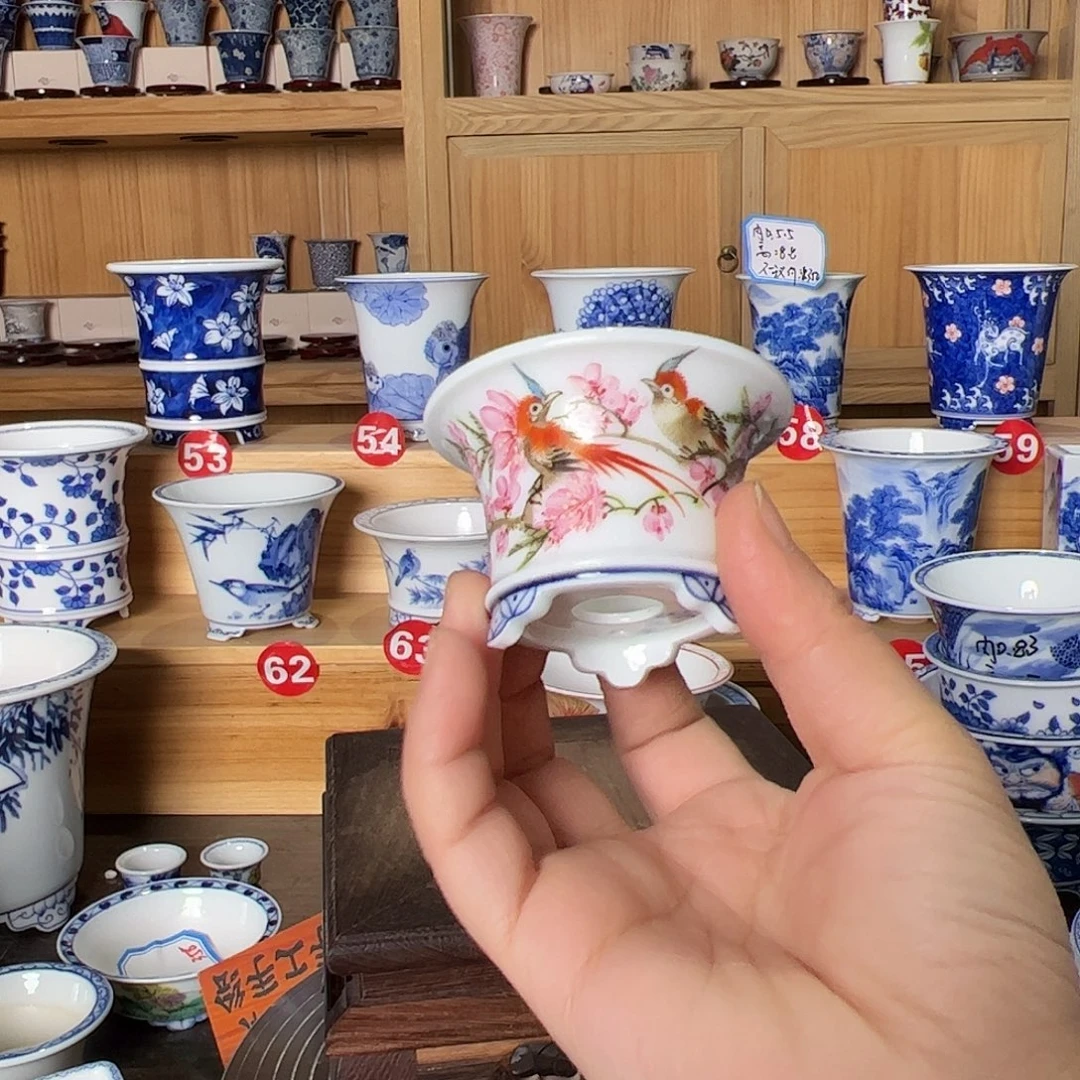 *****墨奈手绘陶瓷花盆