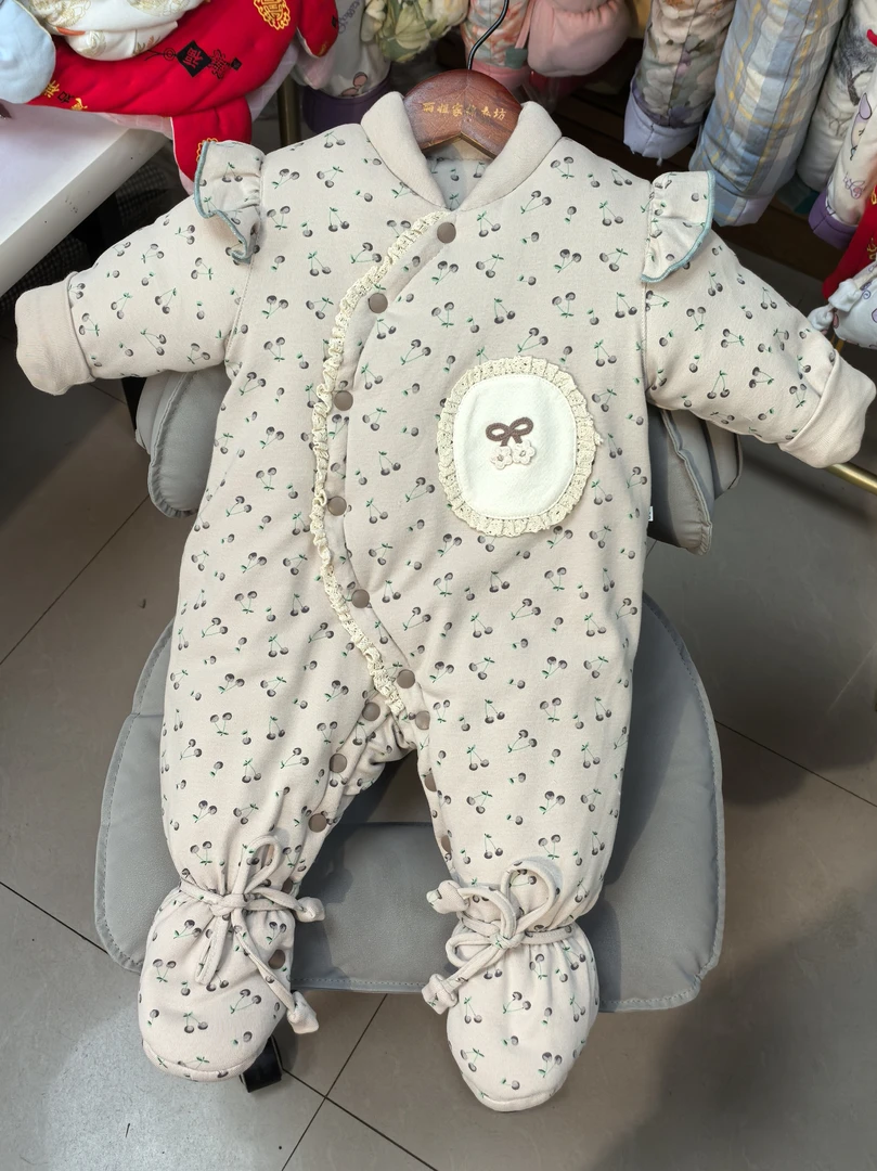 零下5°加厚款手工棉衣天然长绒棉花连体衣北方过冬款