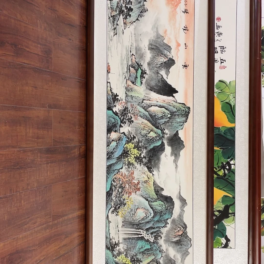 国画带框尺寸48*163厘米