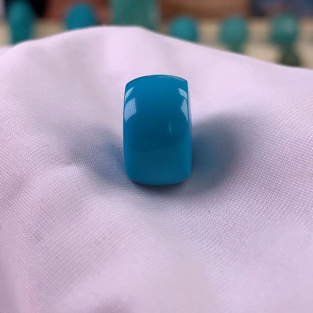 绿松石未镶嵌珠宝奇石14.3mm全品无暇