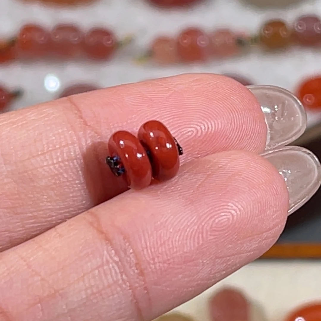 南红玛瑙未镶嵌老南红面包圈7*3不退换