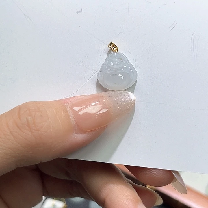 颈饰18K金镶嵌翡翠