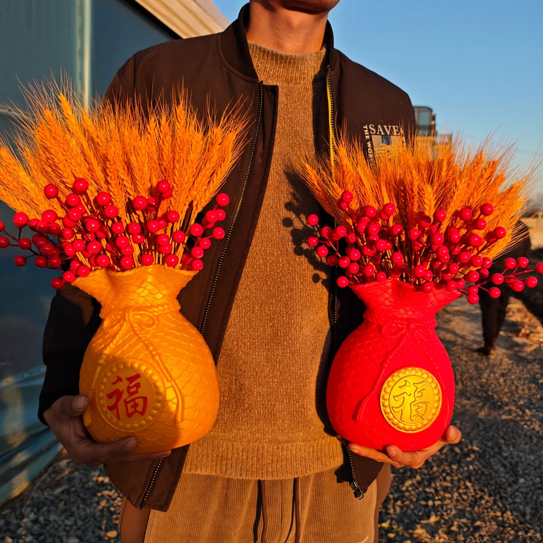 【超大号福袋】招财摆件黄金麦穗干花客厅摆放花乔迁开业装饰发财果