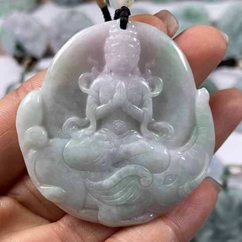 翡翠颈饰未镶嵌普贤菩萨福利