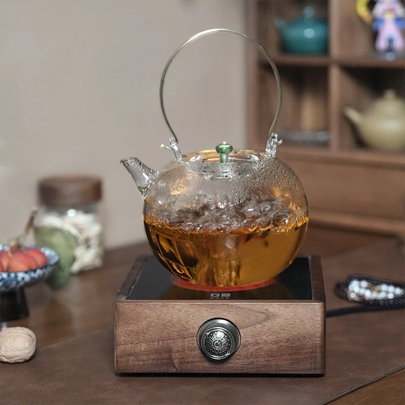 氛围感煮茶套装云瑾玻璃煮茶壶1200w小雅炉家用智能电陶炉