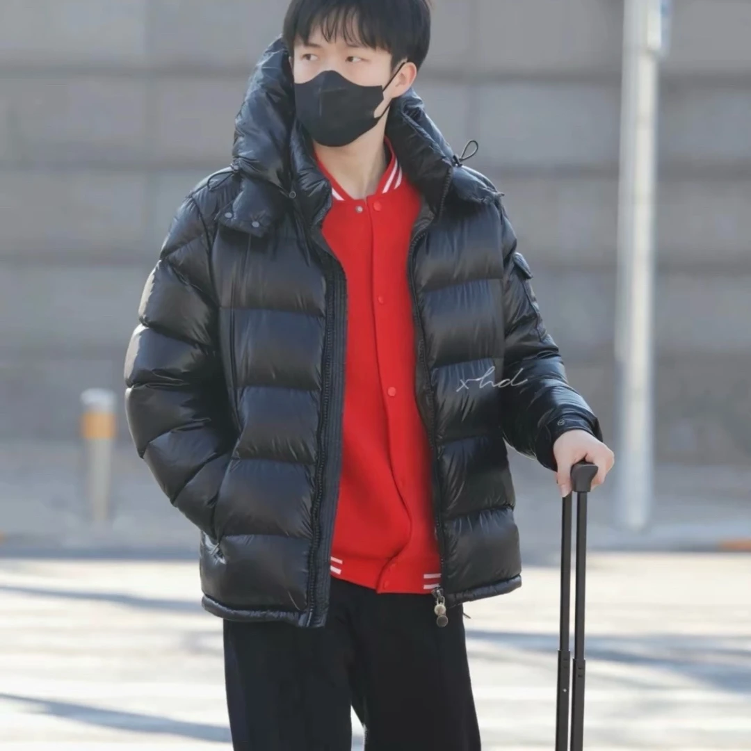 99新 MONCLER 7284/Moncler 可脱卸帽短款拉链长袖羽绒服