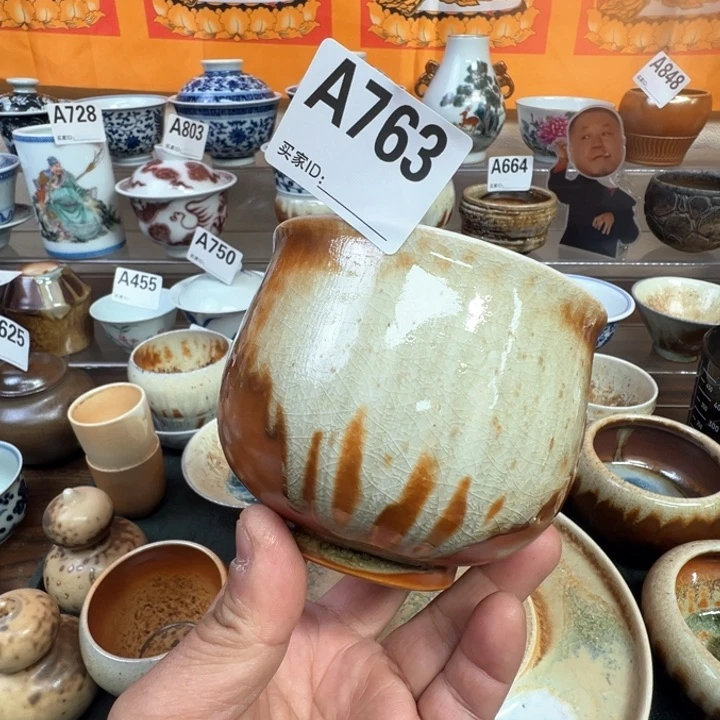 摆件763景德镇手工柴烧茶器