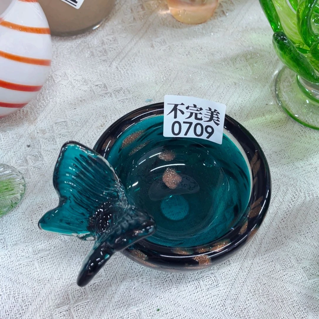 0709点赞8000福利 家悦琉璃花瓶摆件不完美