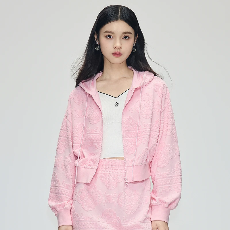 【新中式轻运动】连帽卫衣外套甜酷国风DOUBLOVE贝爱2025春季新款