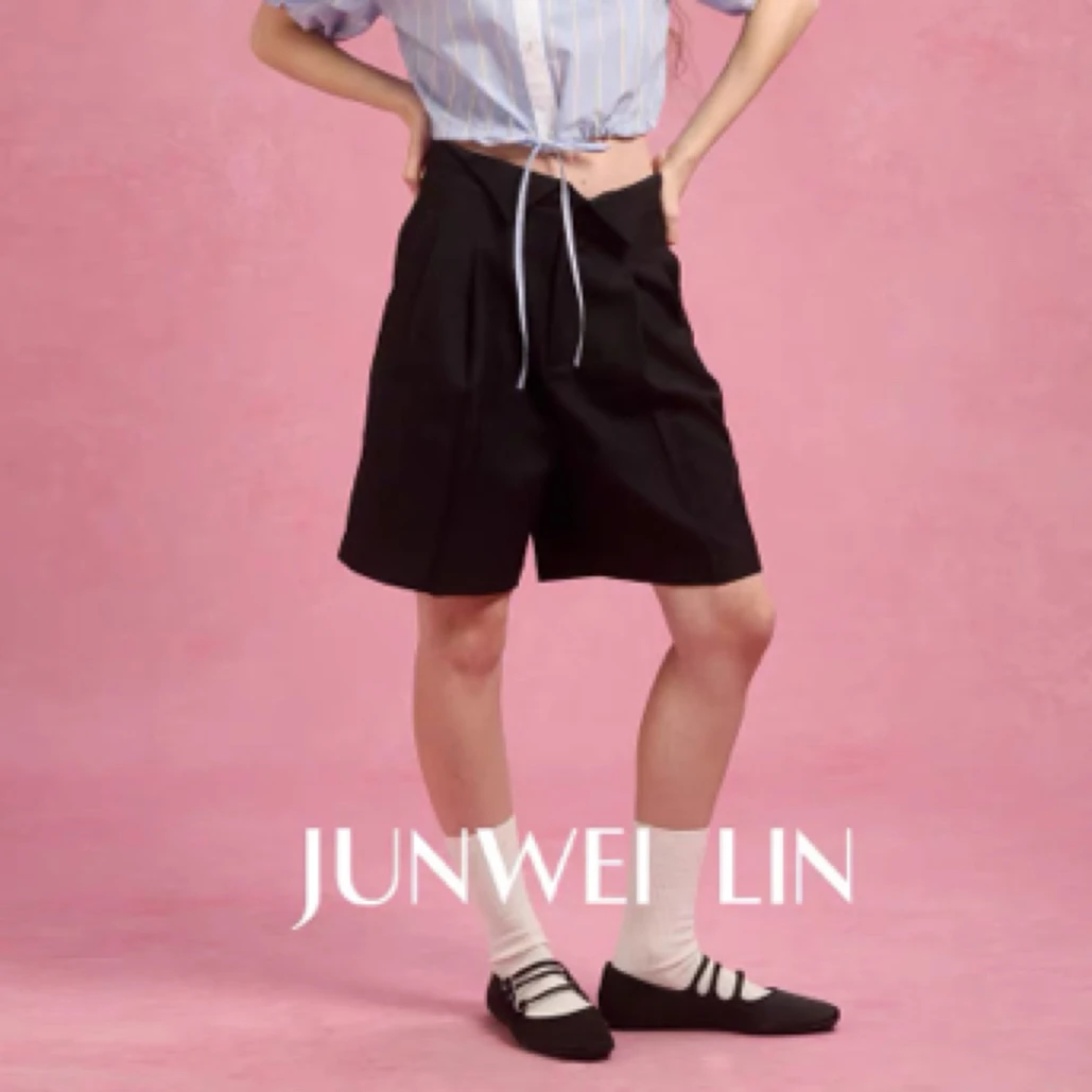 JUNWEILIN 春夏 麻质 五分短裤