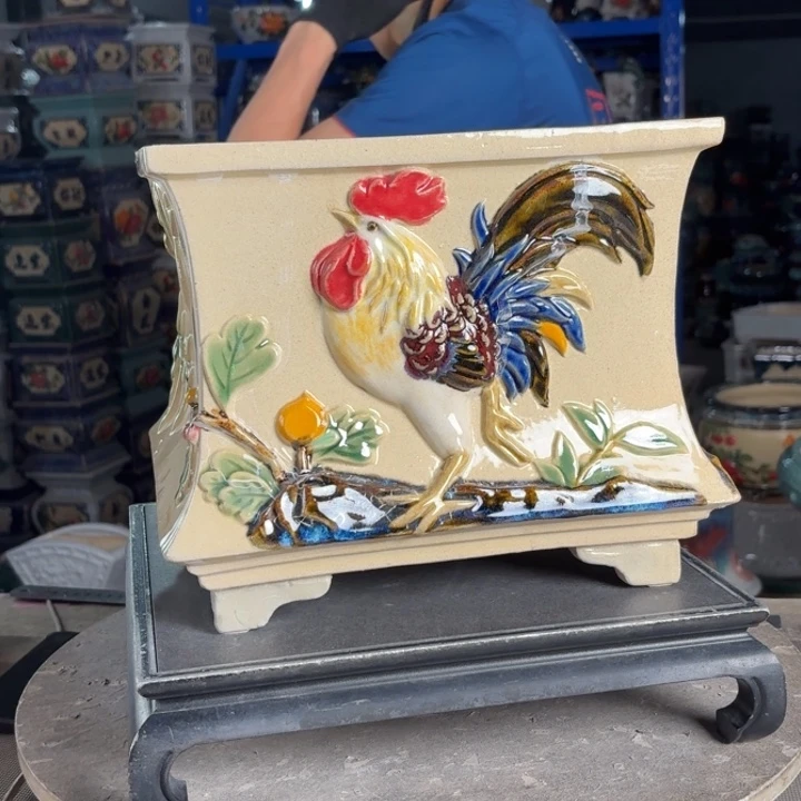 一风堂石湾花盆 内21*19小颗粒