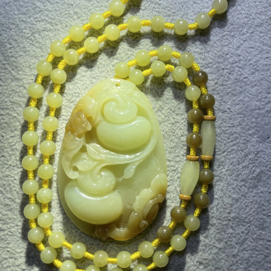 天然和田玉福禄吊坠葫芦事业蒸蒸日上平安越戴越油润能戴一辈子